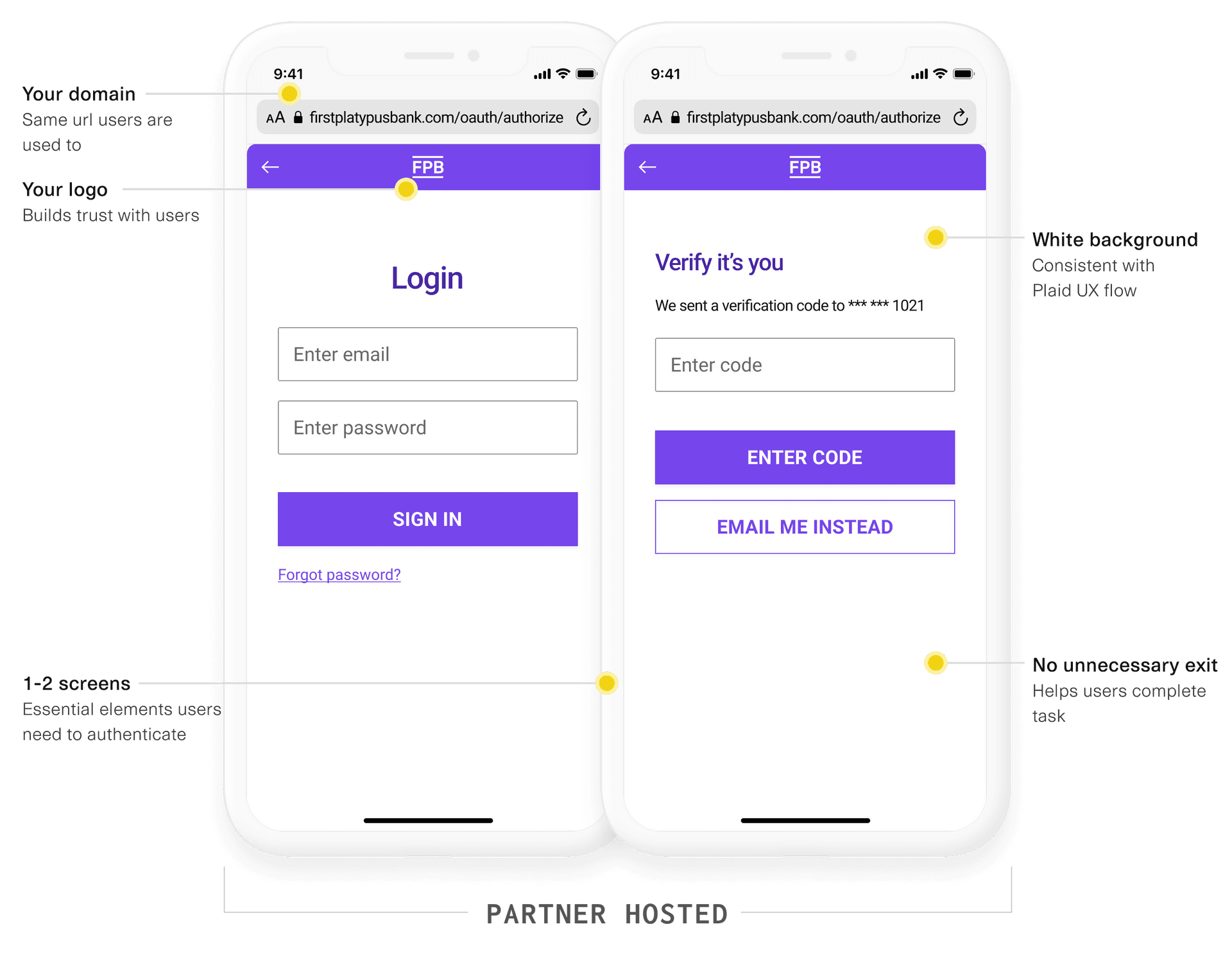 OAuth Authentication Example Login Page