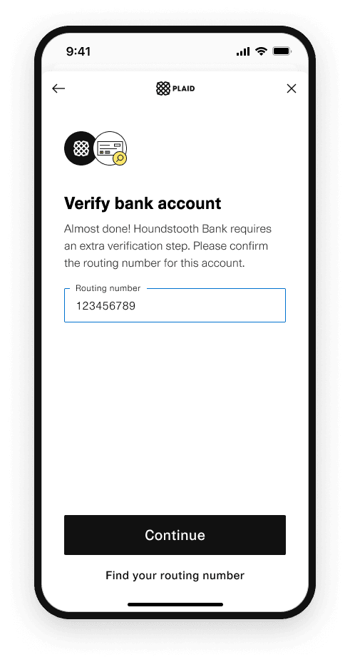 They verify their bank's routing number...