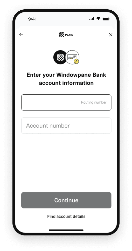 They enter their account information...