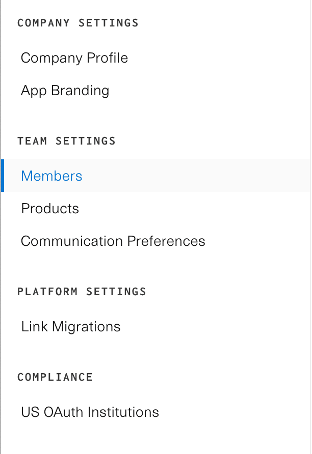 Company and Team settings