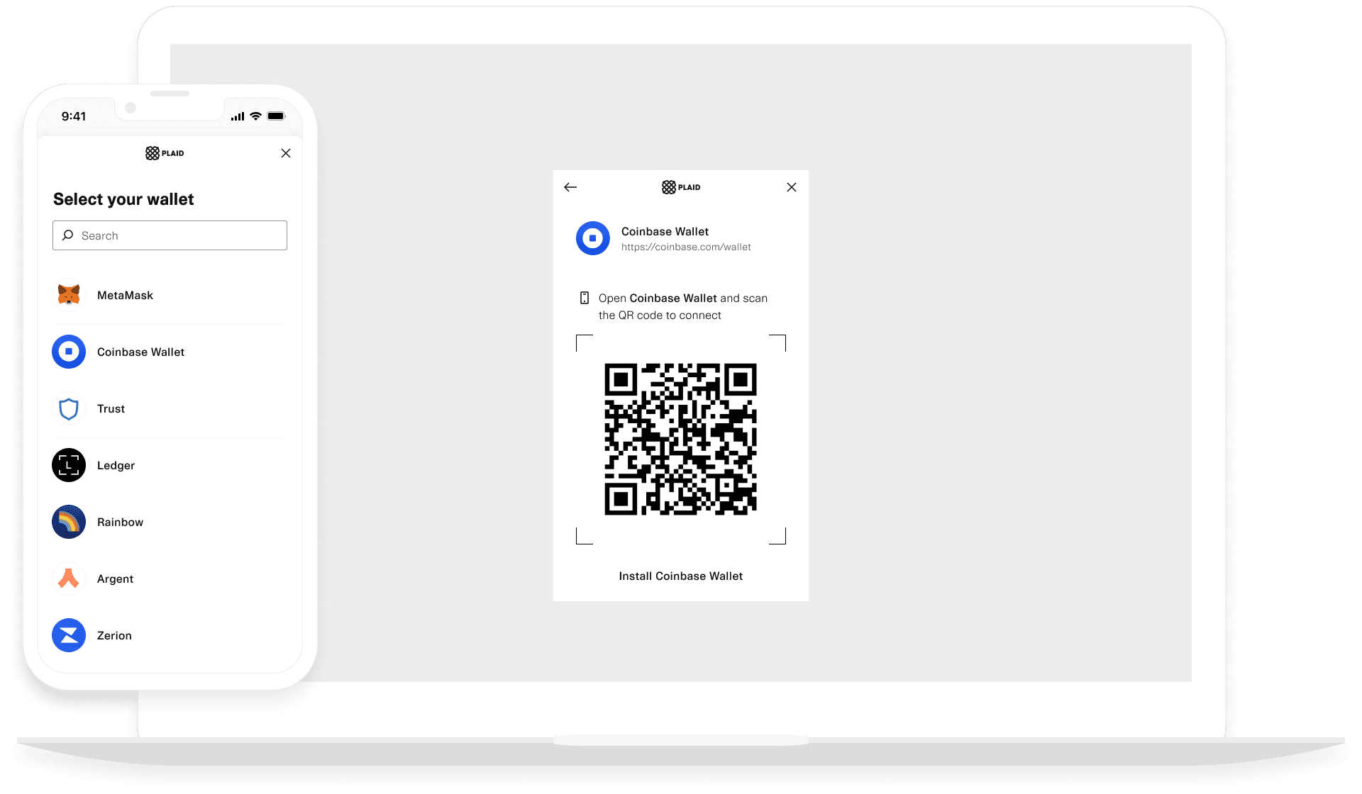 image of Plaid Wallet Onboard UI
