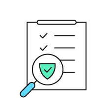Security magnifying glass illustration