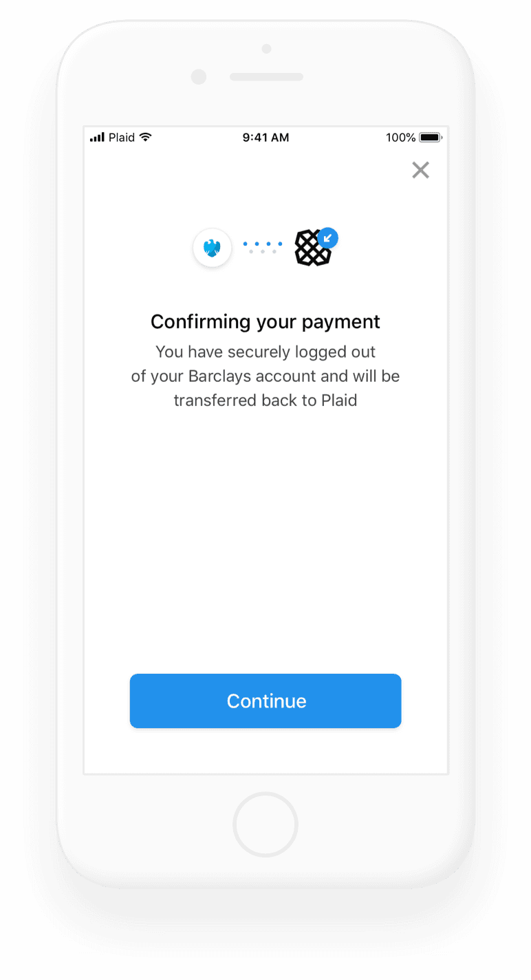 Confirm payment transfer