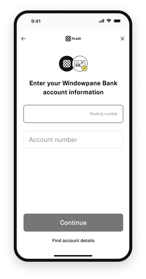 They enter their account information...