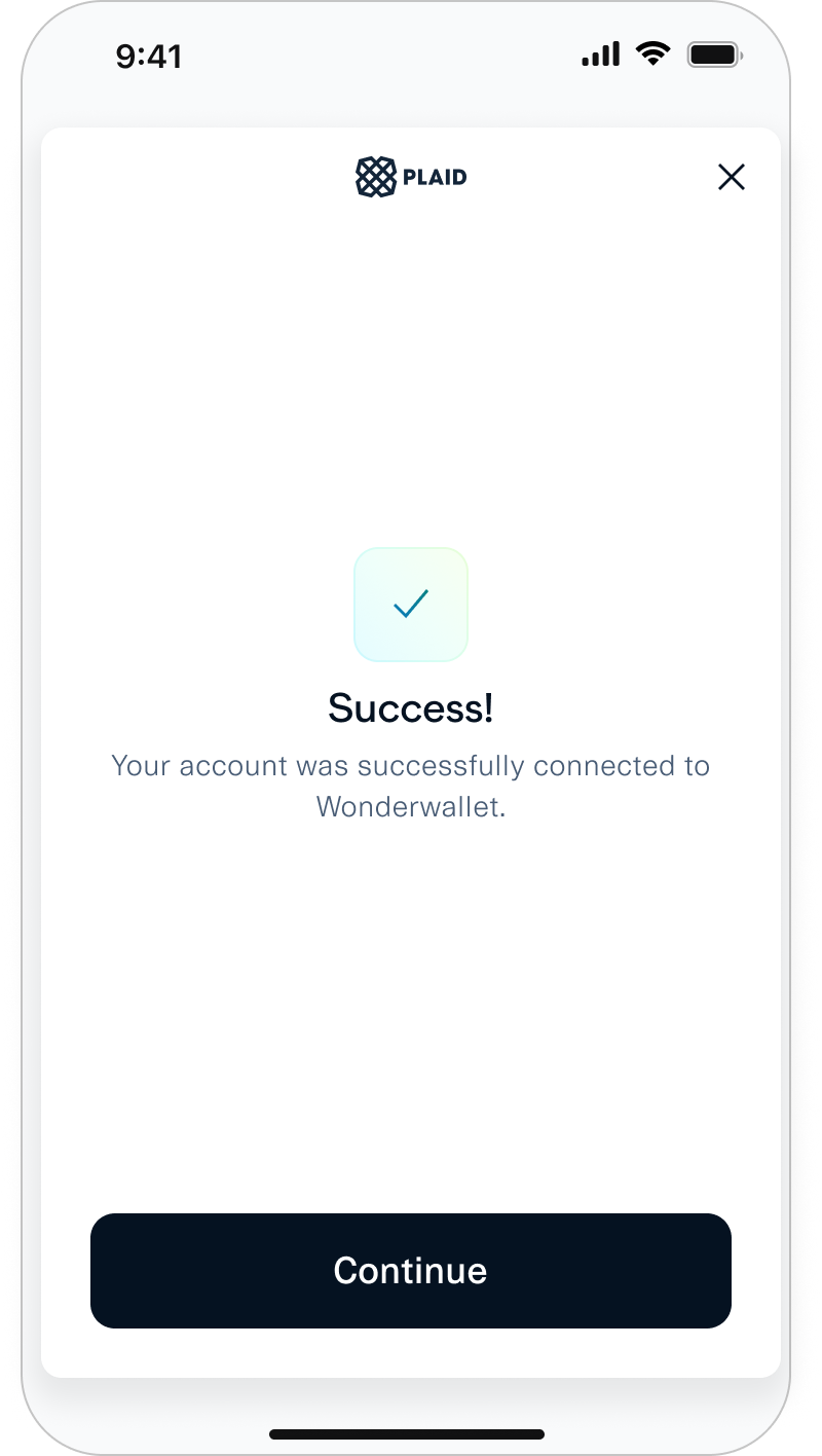 If the code matches the one that Plaid generated with the deposit description, the user's account is verified.